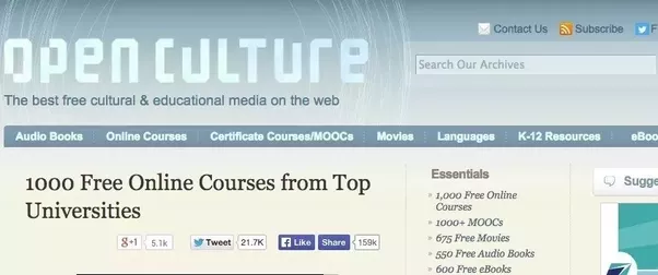 Open Culture Online Courses